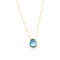 Bellissima 14K Yellow Gold, 3.84ct Blue Topaz, Diamond Necklace - 4 Stones - Image 1 of 3