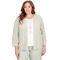 Alfred Dunner Plus Size English Garden Flower Stitch Two In One Top With Necklace - Image 1 of 5