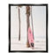 Stupell Black Framed Floater Canvas Wall Art Pink Surfboard on Coast, 17 x 21 - Image 1 of 5