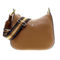 Prada Vitello Phenix Caramel Brown Leather Web Stripe Crossbody Bag (New) - Image 1 of 5