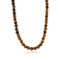 Metallo Stainless Steel 8mm Bead Necklace - Tiger Eye - Image 1 of 2