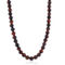 Metallo Stainless Steel 8mm Bead Necklace - Red Tiger Eye - Image 1 of 2