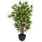 Nearly Natural 4-ft Bamboo Silk Tree with Planter - Image 1 of 2