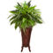 Nearly Natural 32-in Mixed Greens and Fern Artificial Plant in Decorative Stand - Image 1 of 2