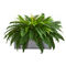 Nearly Natural Boston Fern Artificial Plant in Stone Planter - Image 1 of 2