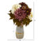 Nearly Natural 17-in Peony, Hydrangea and Dahlia Artificial Arrangement in Stonewa - Image 2 of 2
