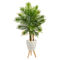 Nearly Natural 63-in Areca Artificial Palm Tree in White Planter with Stand (Real - Image 1 of 2