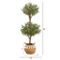 Nearly Natural 4.5-ft Artificial Olive Double Topiary Tree with Handmade Jute & Co - Image 2 of 2