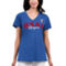 G-III 4Her by Carl Banks Women's Royal Texas Rangers Key Move V-Neck T-Shirt - Image 1 of 3