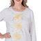 Alfred Dunner Women's Charleston Women's Striped Embroidered Top - Image 5 of 5