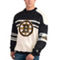 Starter Men's White Boston Bruins Defense Fleece Crewneck Pullover Sweatshirt - Image 1 of 3