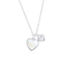 Caribbean Treasures Sterling Silver MOP & Heart CZ Necklace - Image 1 of 2