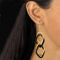 PalmBeach Goldtone Ruthenium Curb-Link Bracelet Earrings - Image 4 of 5