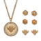PalmBeach 14k Yellow Gold-Plated Bee Necklace Earrings Set - Image 1 of 5