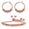 PalmBeach Rose Tone Beaded 4-Pc. Earrings and Bracelet Set - Image 1 of 5