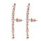 PalmBeach White Crystal Leaf and Ear Climber Earrings Rose Gold-Plated - Image 2 of 4