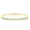 Bellissima Sterling Silver 3.5mm Round B-T Gem Tennis, Chain Bracelet - Gold Plated - Image 1 of 3
