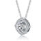 1ctw Lab Created Moissanite Round Halo Vintage Style Pendant Necklace - Image 2 of 2