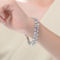 Sterling Silver Rhodium Plated Clear Cubic Zirconia Charm Bracelet - Image 3 of 3