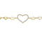 14k Yellow Gold Plated Cubic Zirconia Heart Halo Charm Bracelet in Sterling Silver - Image 2 of 3