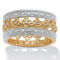 PalmBeach 1/7 TCW Diamond Gold-plated Silver Eternity Band - Image 1 of 5
