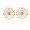 Young Adults/Teens White Enamel Blooming Daisy Flower Stud Earrings - Image 2 of 2