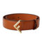 Fendi First Gold Logo Cuoio Brown Calf Leather Belt Size 90 (New) - Image 1 of 5