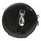 Prada Triangle Plaque Smooth Black Leather Round Mini Pouch Keychain (New) - Image 4 of 5