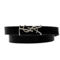 Saint Laurent Monogram Black Leather Bracelet (New) - Image 1 of 4