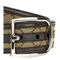 Gucci Mens Guccisssima Brown and Beige Canvas Leather Trim Belt Size 100/40 (New) - Image 3 of 5