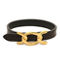 Saint Laurent Croc Embossed Black Leather Chain Bracelet (New) - Image 1 of 5