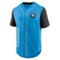 Fanatics Branded Men's Blue Charlotte FC Balance Fashion Baseball Jersey - Image 3 of 4