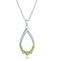 Bellissima Sterling Silver Pear-shaped Gemstone Necklace - Peridot - Image 1 of 2