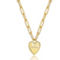 14K Gold Plated Cubic Zirconia Charm Necklace - Image 2 of 3