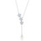 Simona Sterling Silver 6mm FWP, Flower CZ Lariat Necklace - Image 1 of 2
