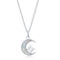 Simona Sterling Silver MOP Crescent Moon with Star Necklace - Image 1 of 2