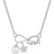 Simona Sterling Silver Infinity Love CZ Star & Round 4MM Freshwater Pearl Necklace - Image 1 of 2