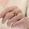 Gold Plated with Cubic Zirconia Ring - Image 3 of 3