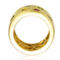 Gold Plated Multi Colored Cubic Zirconia Wide Band Ring - Image 2 of 3