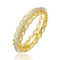 Gold Plated Cubic Zirconia Chain Band Ring - Image 1 of 2