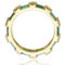 14k Yellow Gold Plated Emerald & CZ Double Wedding Anniversary Band Eternity Ring - Image 2 of 2
