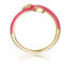 Kids/Teens 14k Yellow Gold Plated CZ Bypass Magenta Pink Enamel Stacking Ring - Image 2 of 3