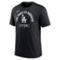 Nike Men's Heather Black Los Angeles Dodgers Swing Big Tri-Blend T-Shirt - Image 3 of 4