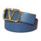 Valentino Garavani VLogo Stud Reversible Belt Size 95 Gray Red Leather (New) - Image 2 of 5
