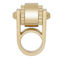 Balenciaga Ring Gold Tone Metal Hardware Gear Cylinder Small Size 5 (New) - Image 1 of 2
