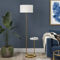 Hudson&Canal Jacinta Floor Lamp with Marble Tray Table and Fabric Shade - Image 5 of 5