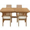 Morgan Hill Home Traditional Brown Teak Wood Outdoor Dining Set Set - Image 1 of 5