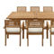 Morgan Hill Home Traditional Brown Teak Wood Outdoor Dining Set Set - Image 4 of 5