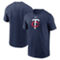 Nike Men's Navy Minnesota Twins Fuse Logo T-Shirt - Image 1 of 4