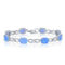 Opalata Sterling Silver Alternating Infinity Blue Opal & CZ Bracelet - Image 1 of 2